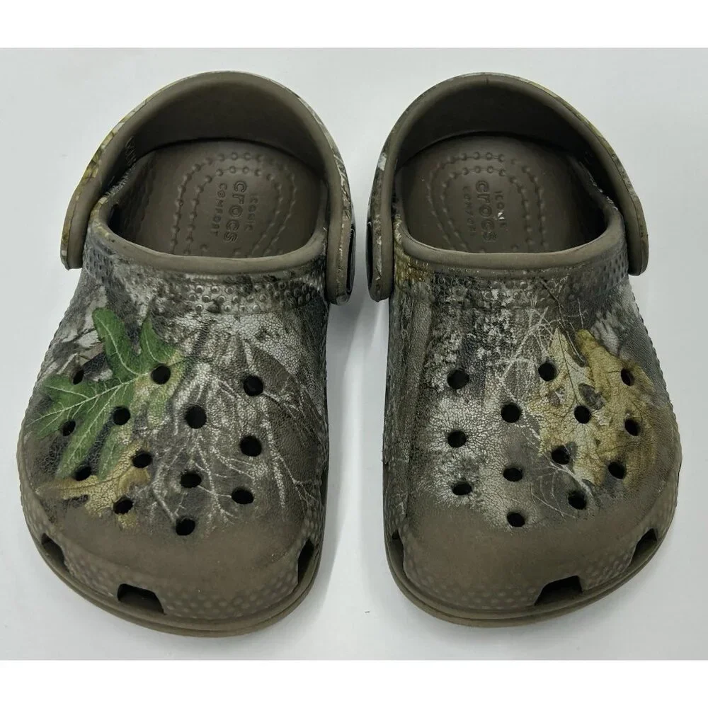 Crocs Classic Clogs Sandals Camo Outdoor Lightweight Baby Toddler Size C5